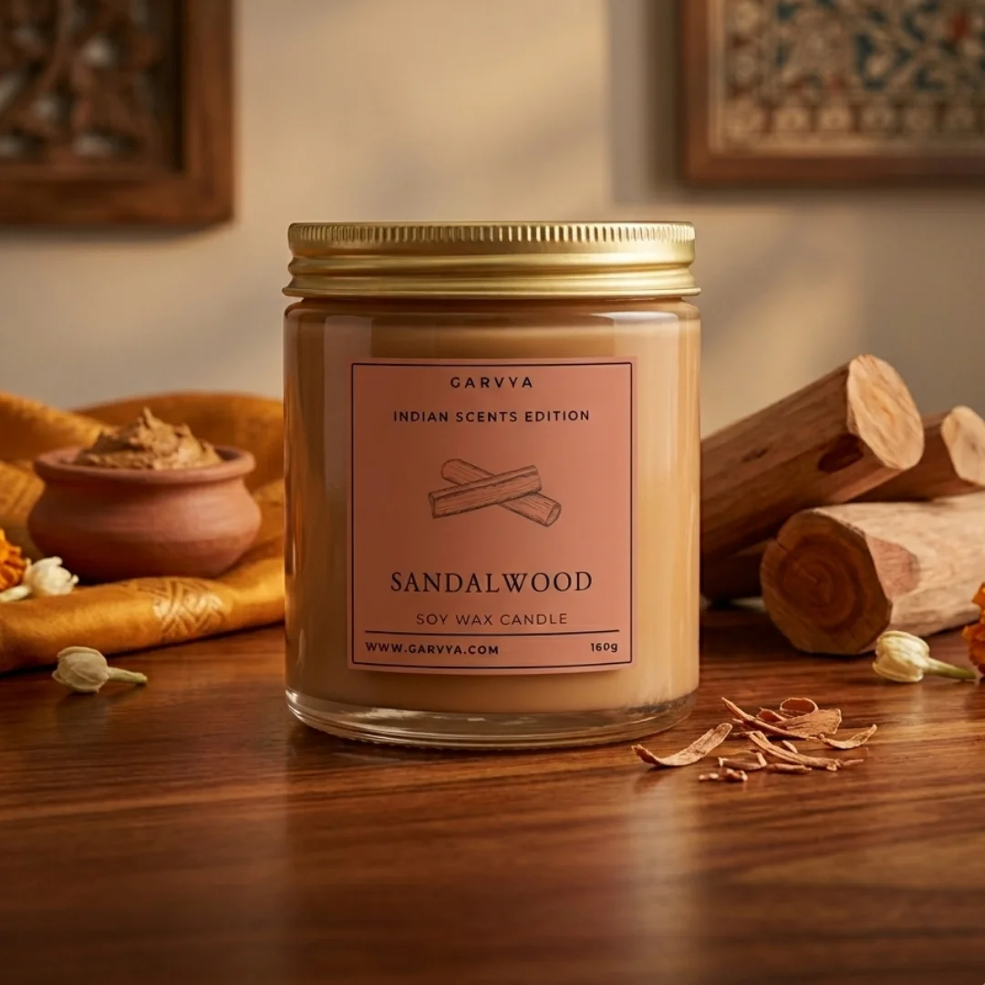 Sandalwood Scented Soywax Candle