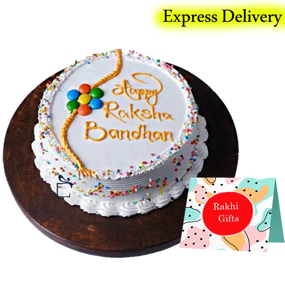 Vanila Rakhi Cake