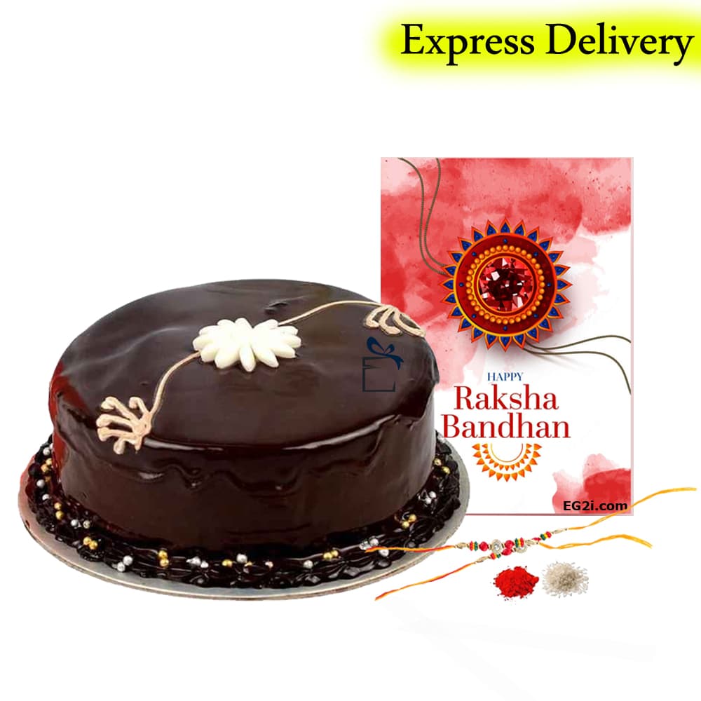 Chocolate Rose Rakhi Cake