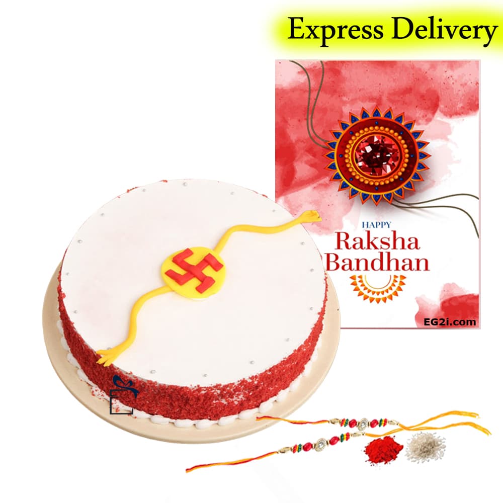 Red Velvet Rakhi Cake