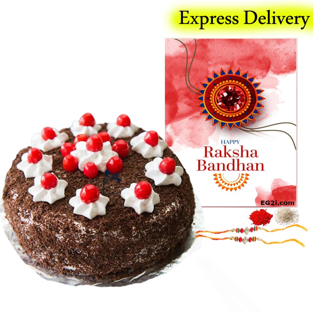 Black Forest Rakhi Cake