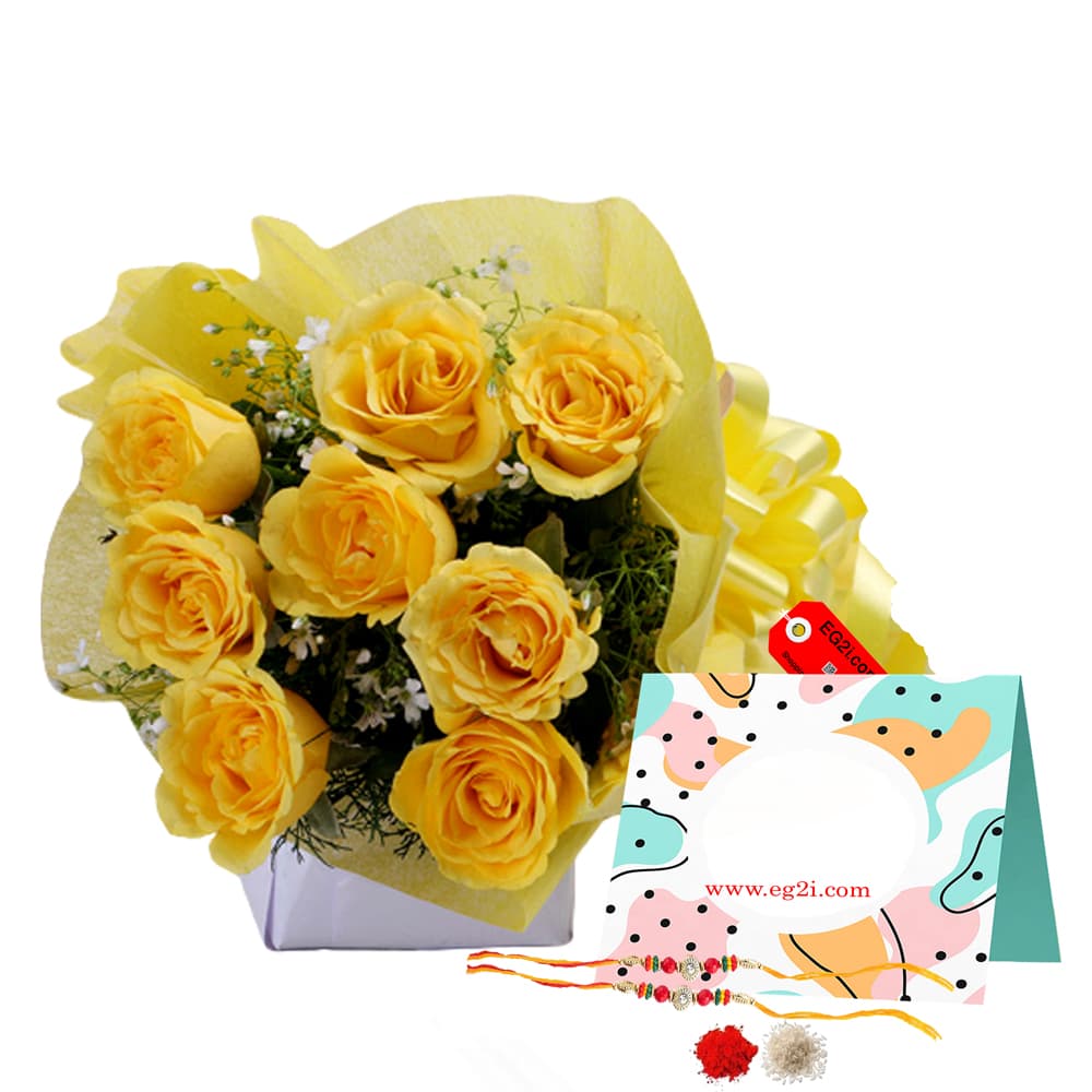 Yellow Blooms with Rakhi