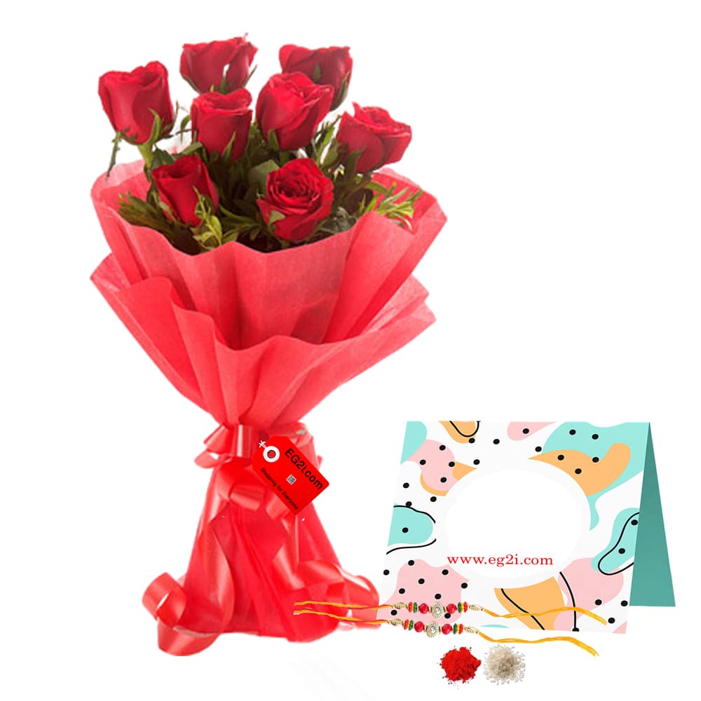 Red Blooms with Rakhi