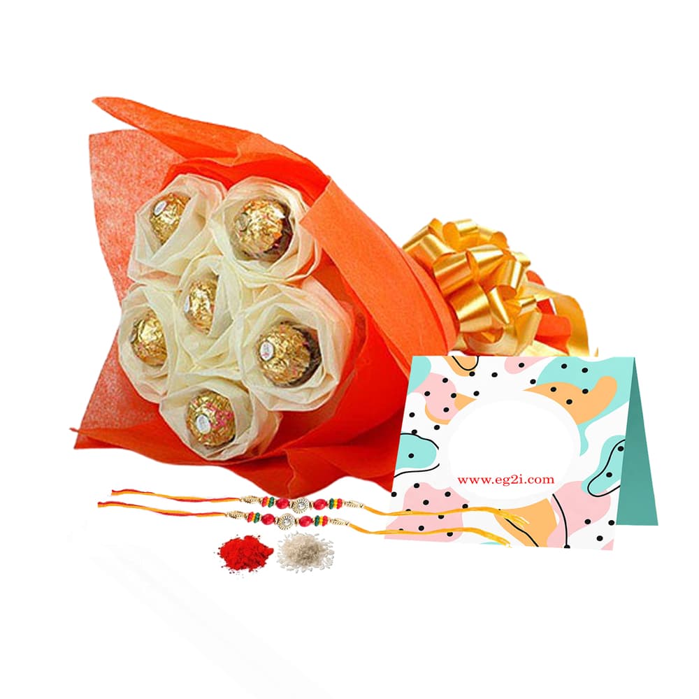 Rocher boquet with Rakhi