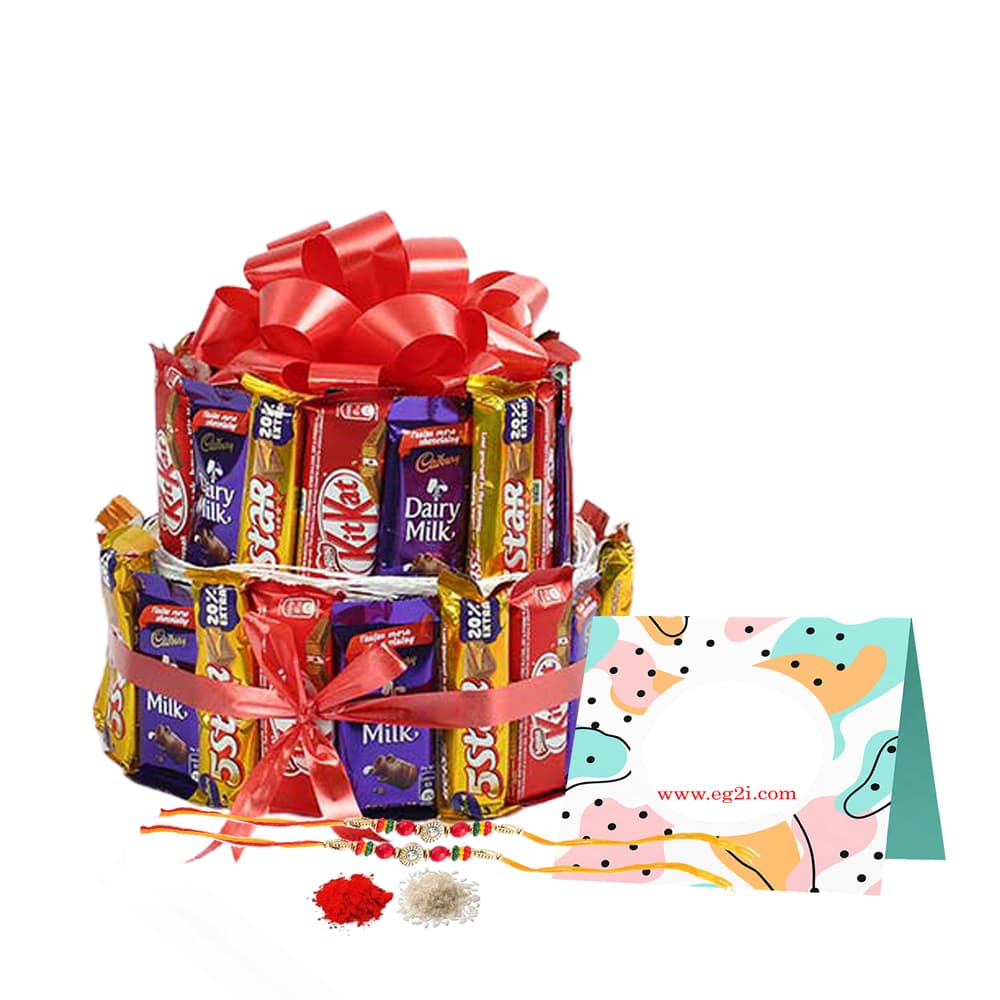 Two Tier Chcolaty Gifts for Rakhi