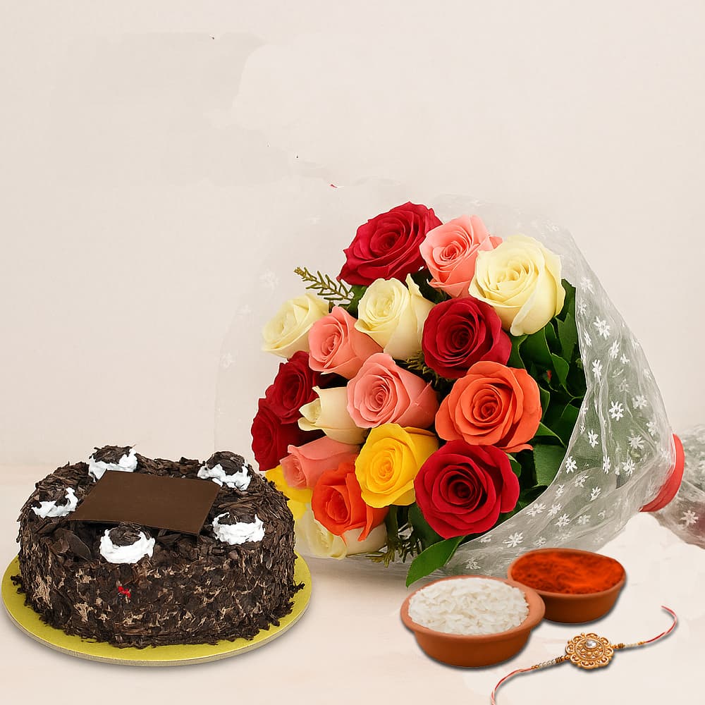 Rosy Rakhi Blossoms