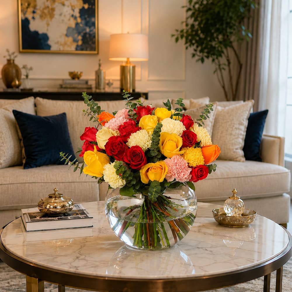 Flowers in Bowl